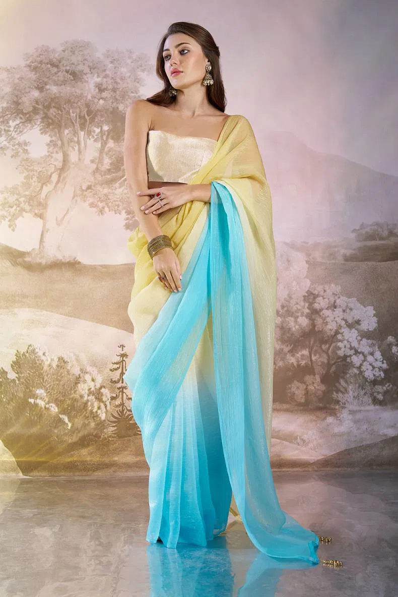 Ziva 40 Beautiful Chiffon Party Wear Saree Wholesale In India