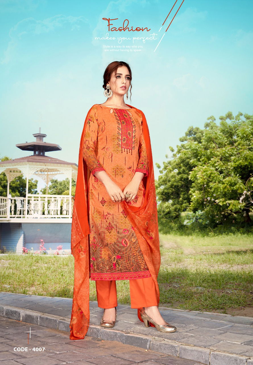 Yashika Rinaz 4 Latest Designer Printed Pure Lawn Cotton Dress Material Collection With Mal Mal Dupatta 