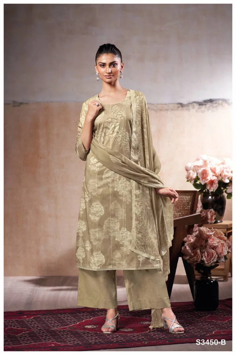 Linzy By Ganga Cotton Printed Embroidered Salwar Suit Wholesale Online