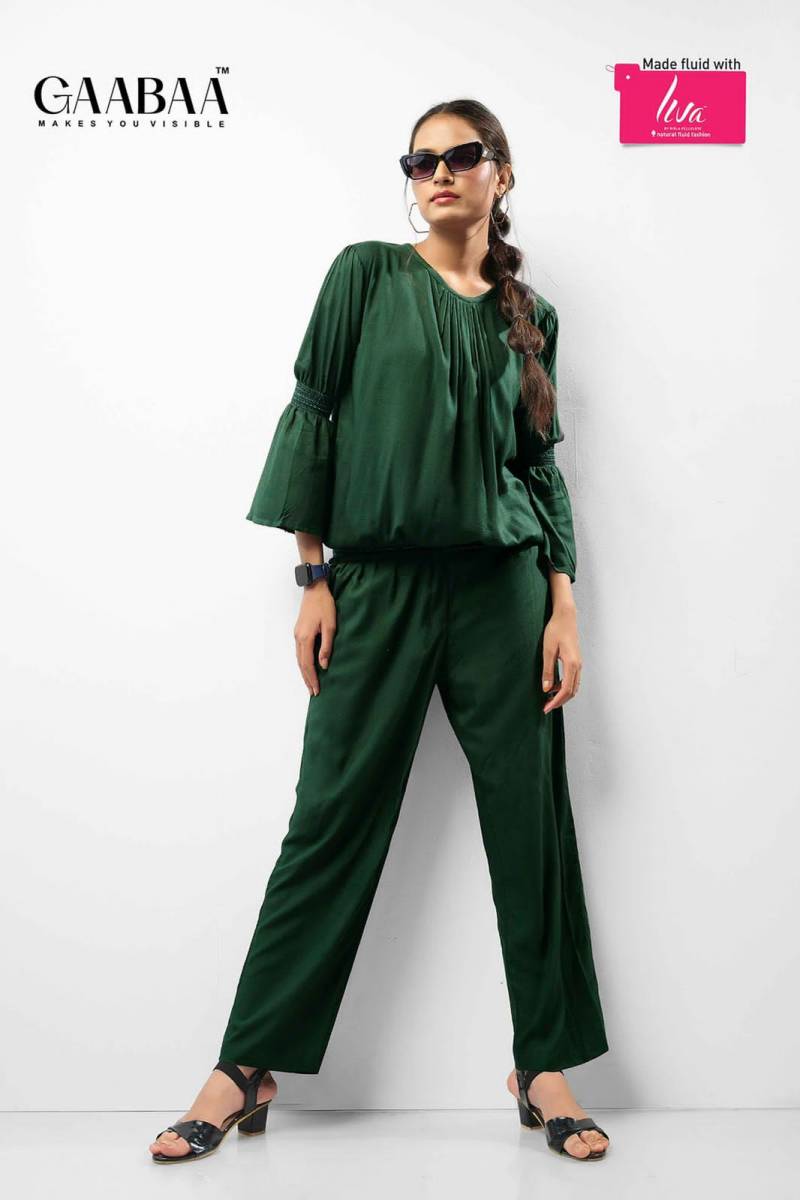 Gaabaa 889 Rayon Slub Western Top With Bottom Wholesale In Delhi