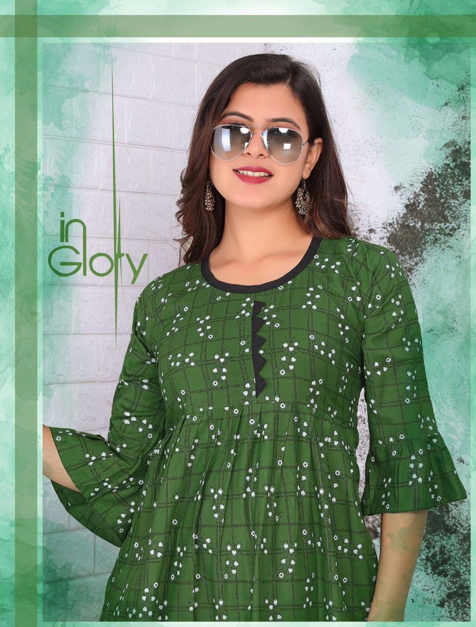 Diva Latest Fancy Regular Casual Wear Rayon Wear Printed Anarkali Rayon Kurtis Collection
