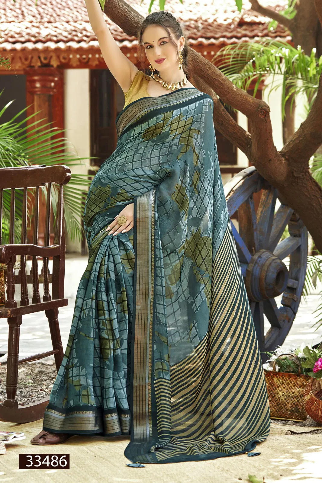 Jiya Vol 23 By Vallabhi Moss Georgette Printed Wholesale Saree In India