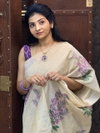 MG 515 Plain Linen Digital Printed Saree Suppliers In India