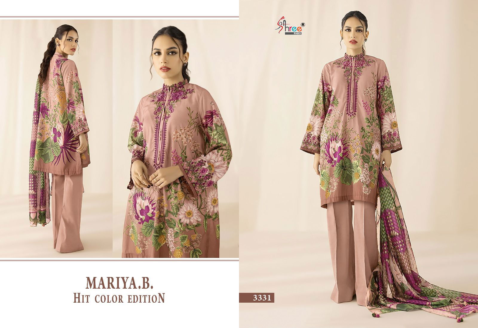 Maria B Hit Color Printed Cotton Pakistani Suits Catalog