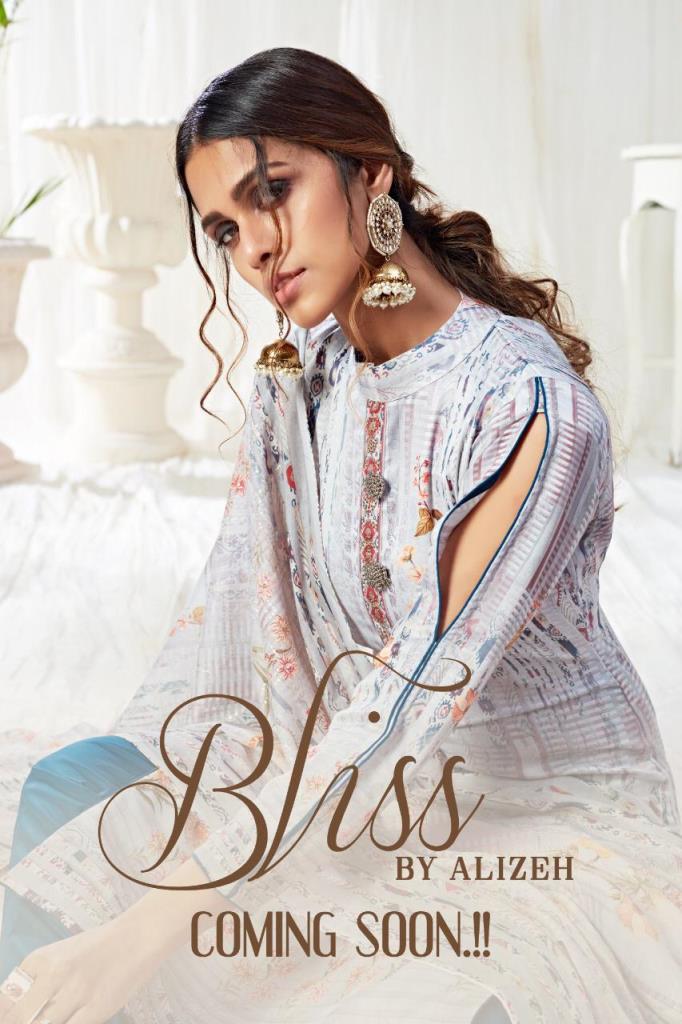 Alizeh Bliss Latest Designer Printed Cotton Dress Material Collection