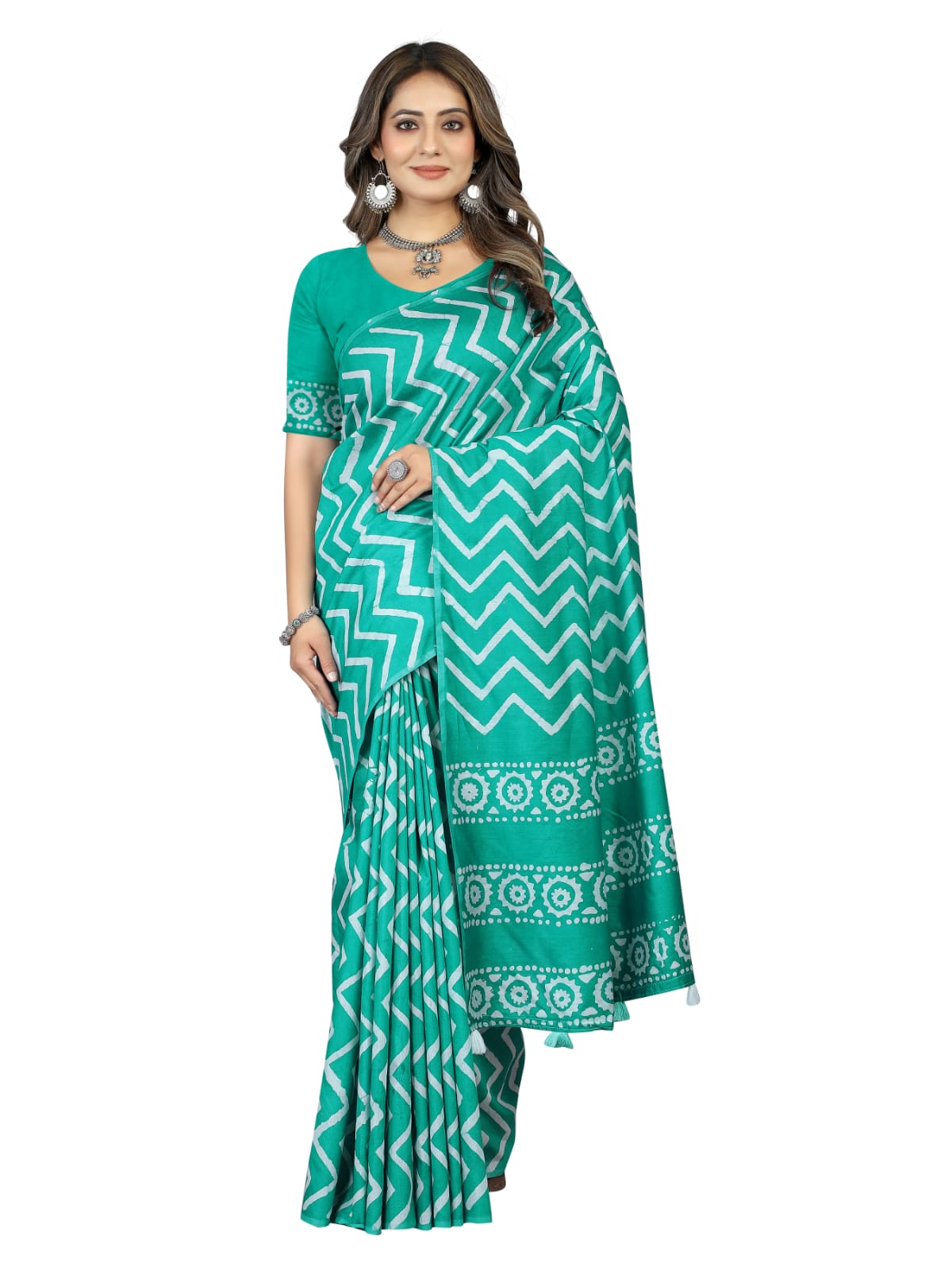 Shree Radha Raman Trendz Cotton Batik Printed Saree Catalog
