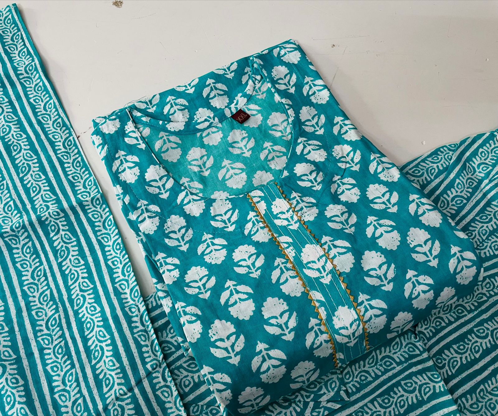 Virat Printed  Jaipuri Cotton Kurti With Bottom Catalog