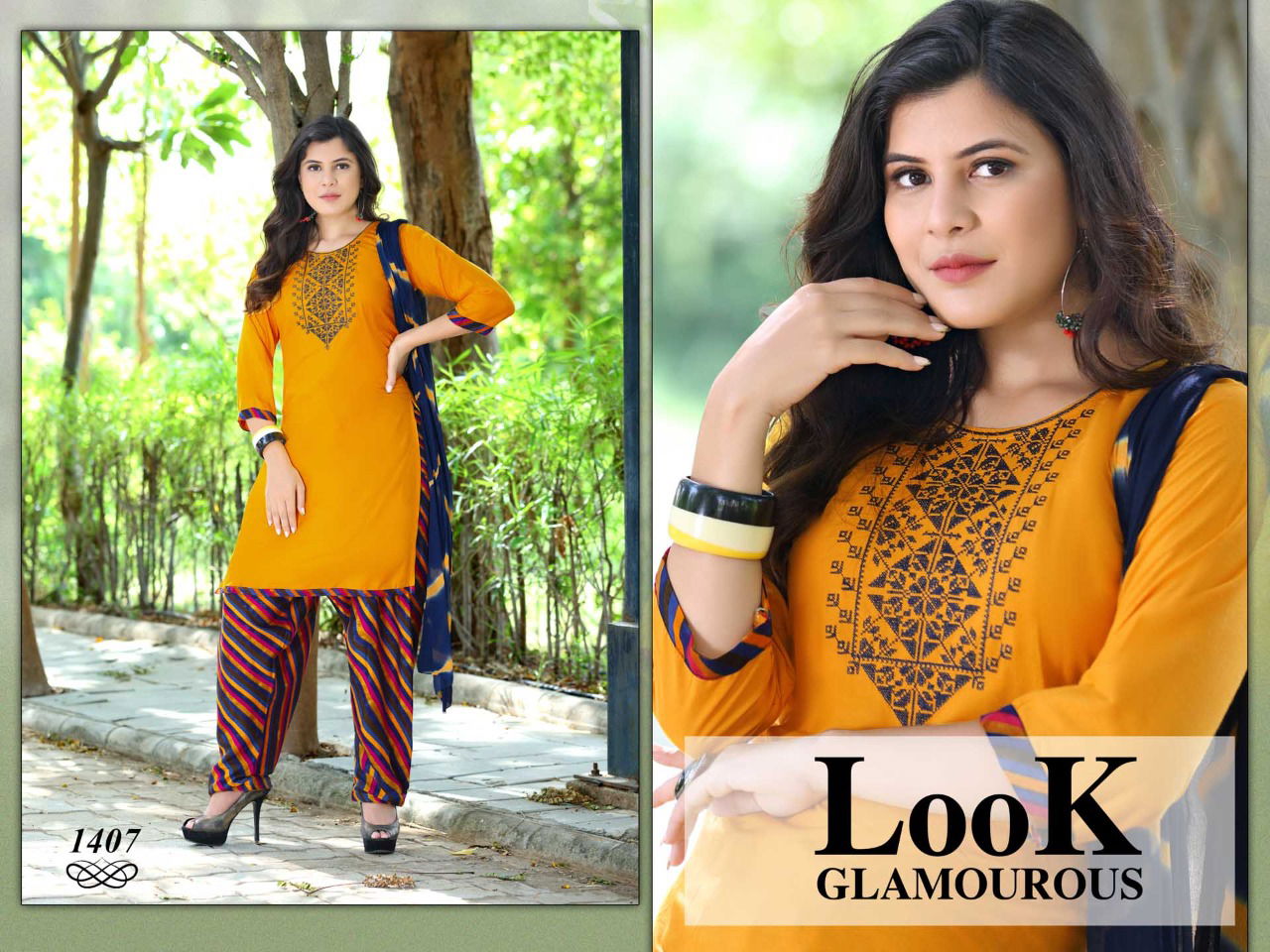 Trendy Sonam Latest Ethnic Wear Printed Rayon Designer Ready Made Collection
