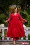 KF 306 Kalaai Pv Chanderi Embroidery Kurti With Bottom Dupatta 