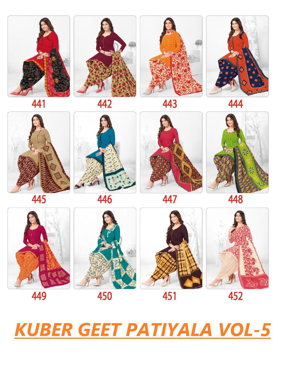 Kuber Geet Patiyala Vol 5 Latest Designer Pure Cotton Printed Dress Material Collection 