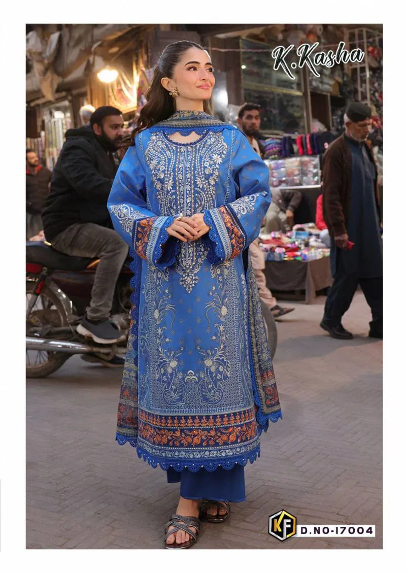 Keval K Kasha Vol 17 Heavy Cotton Dress Material Wholesale Market Surat
