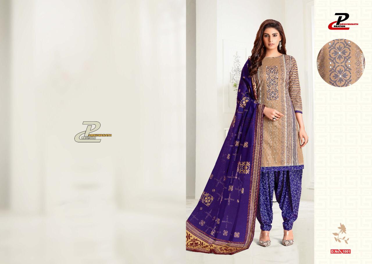 Parshwanath Sri Swastik Vol-1 Latest Daily Wear Printed Pure Cotton Dress Material Collection 