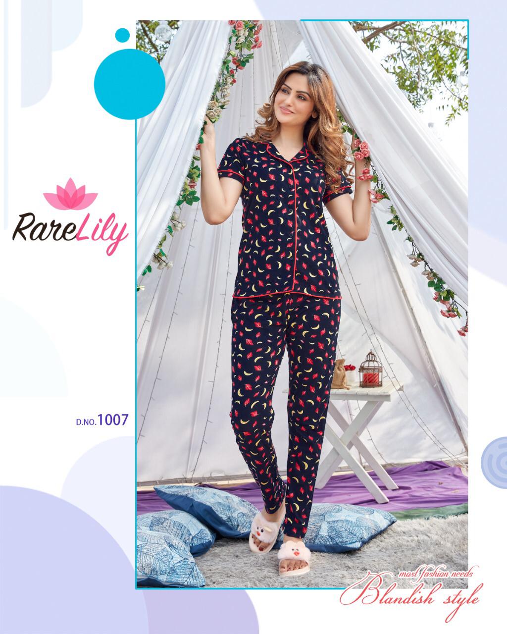 Zil Mil 4 Premium Night Wear Hosiery Pure Cotton Night Suit With Pant Collection

