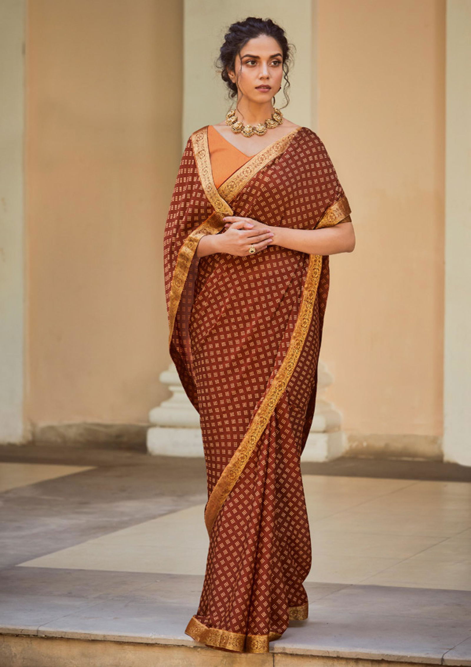 Shangrila Veronica Georgette Fancy Ethnic Wear Designer Printed  Saree Collection
