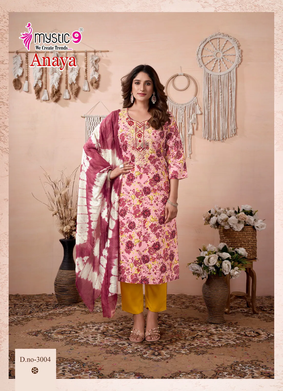 Anaya Vol 3 By Mystic 9 Rayon Kurti With Bottom Dupatta Wholesalers In Delhi