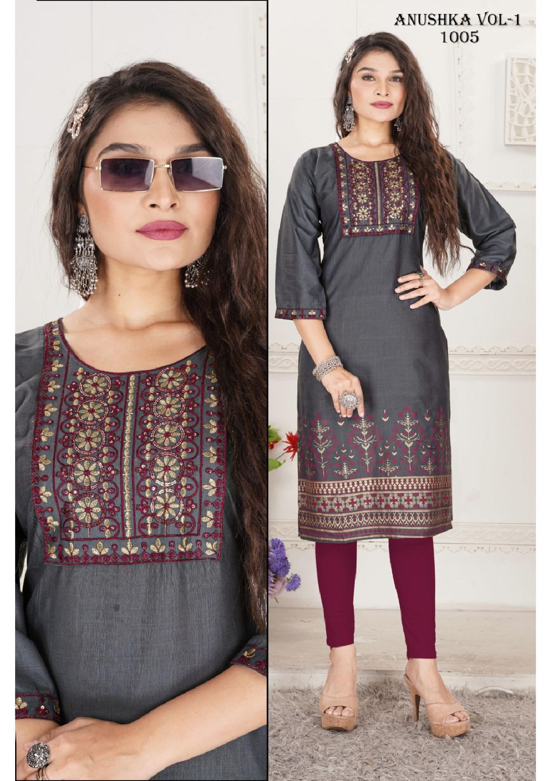 Jlf Anushka Vol 1 Sequence Work Printed Kurtis Catalog
