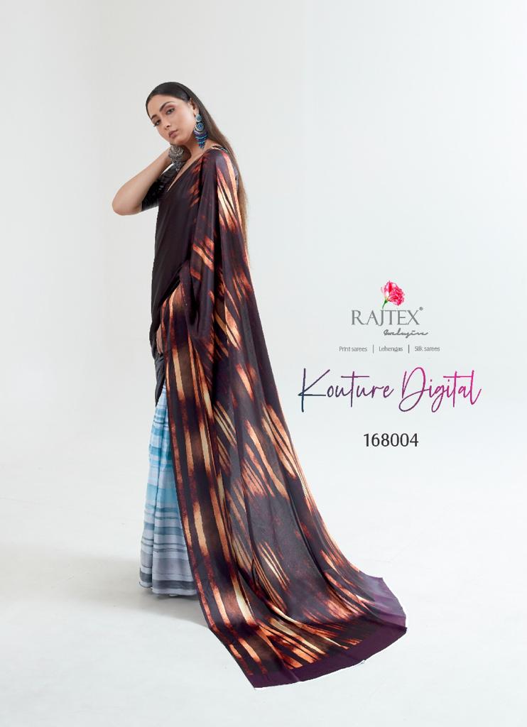 Rajtex Kouture Latest fancy regular Wear Digital Casual Wear Printed Sarees Collection
