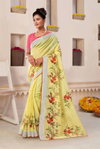 Art Lenen Vol 2 By Sanskar Fancy Flower Print Sarees Wholesale Clothing Distributors In India
