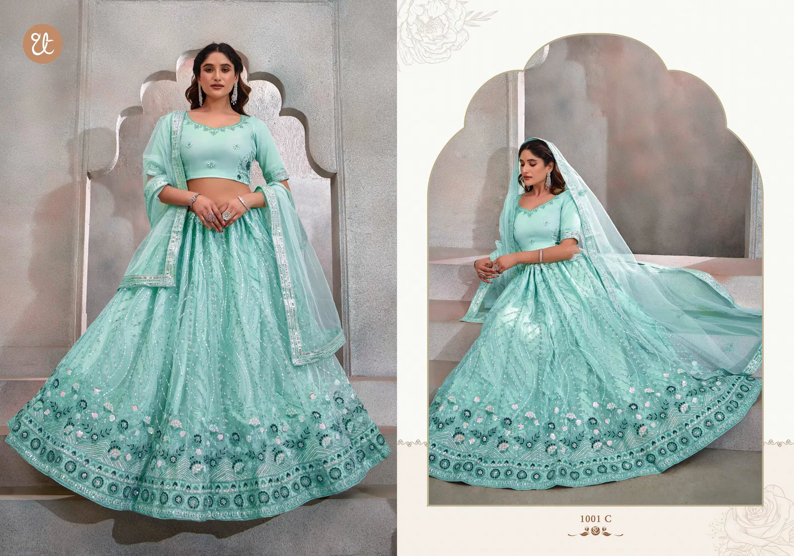 Eeva Vol 1 By Tt Butterfly Net Party Wear Lehenga Choli Wholesale Online