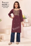 Sangeet Mallipoo 1 Kids Girls Wear Rayon Kurti Wholesale Price In Surat
