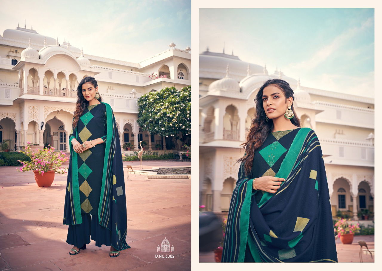 Azara Kenza Latest Pure cambric cotton designer prints with Swarovski work Top With Four Side Dupatta Dress Material Collection
