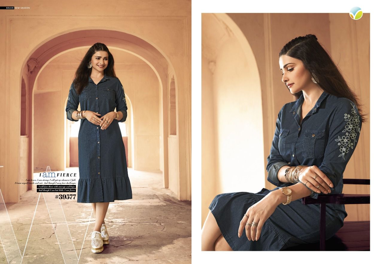 Vinay Tumbaa Denim 2 Exclusive Fancy Party Wear Denim Stylish Kurti Collection