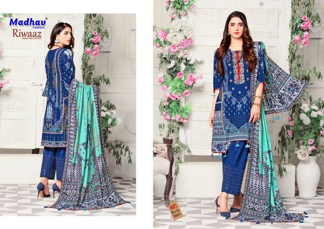 Madhav Riwaaz 3 Casual Daily Wear Cotton Karachi Printed Dress Material