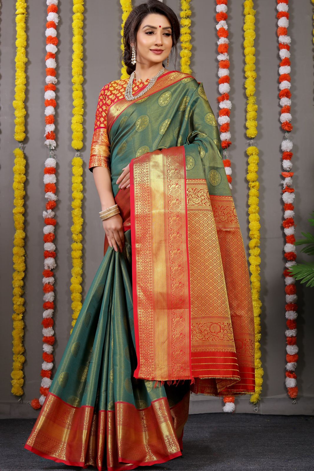MS New Gola Tissue Kanchipuram Silk Designer Sarees Catalog