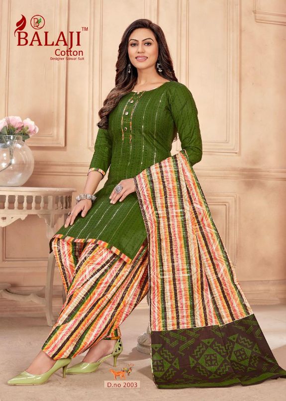 Balaji Niharika Casual Daily Wear Cotton Printed Latest Dress Material Collection