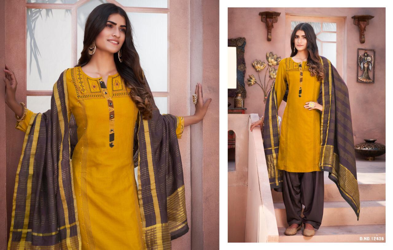 KALAROOP AVENUE PATIYALA Latest Fancy Casual Wear Heavy Flex Rayon With Embroidered Work Readymade Salwar Suit Collection