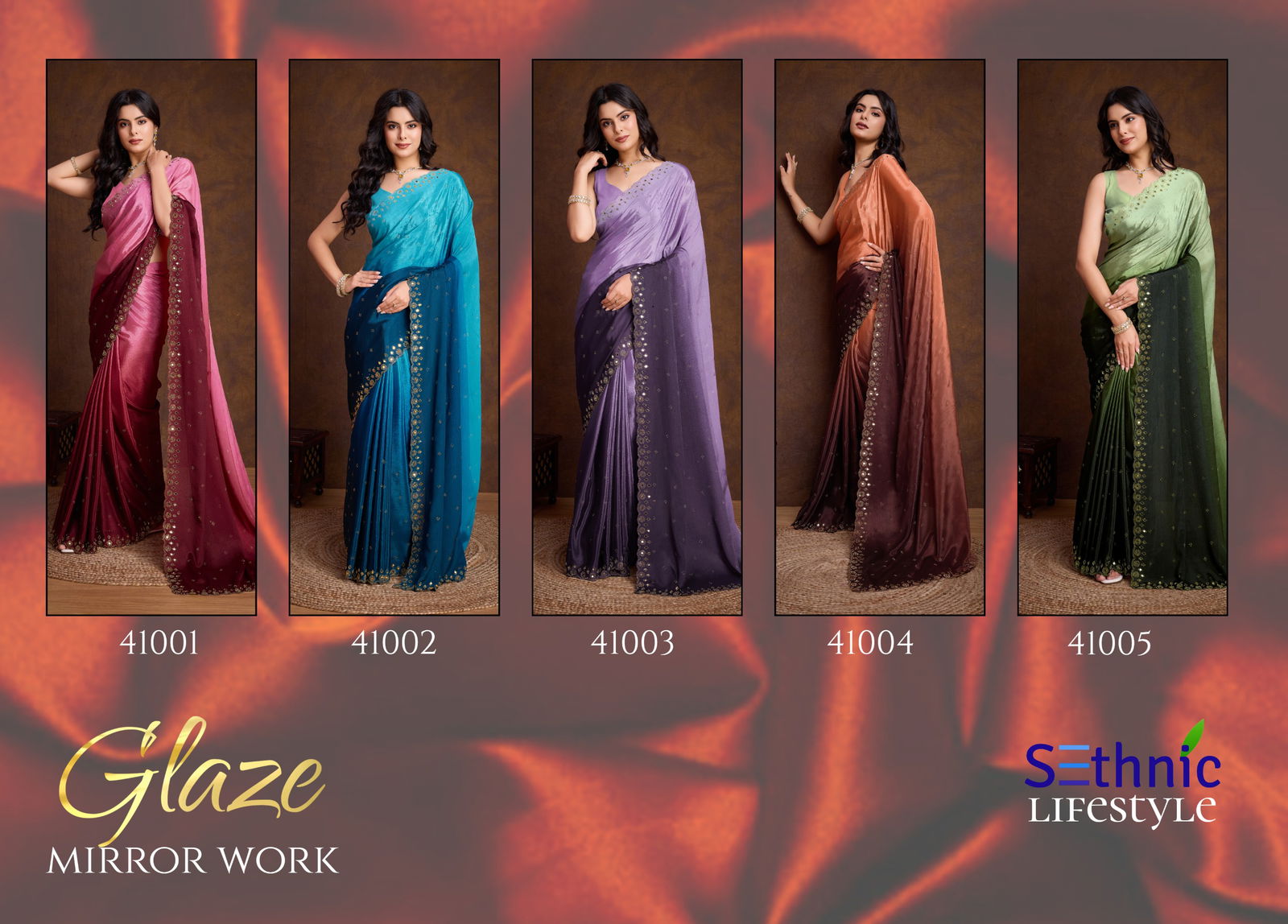 Glaze By Sethnic Chinnon Designer Saree Wholesale Price In Surat