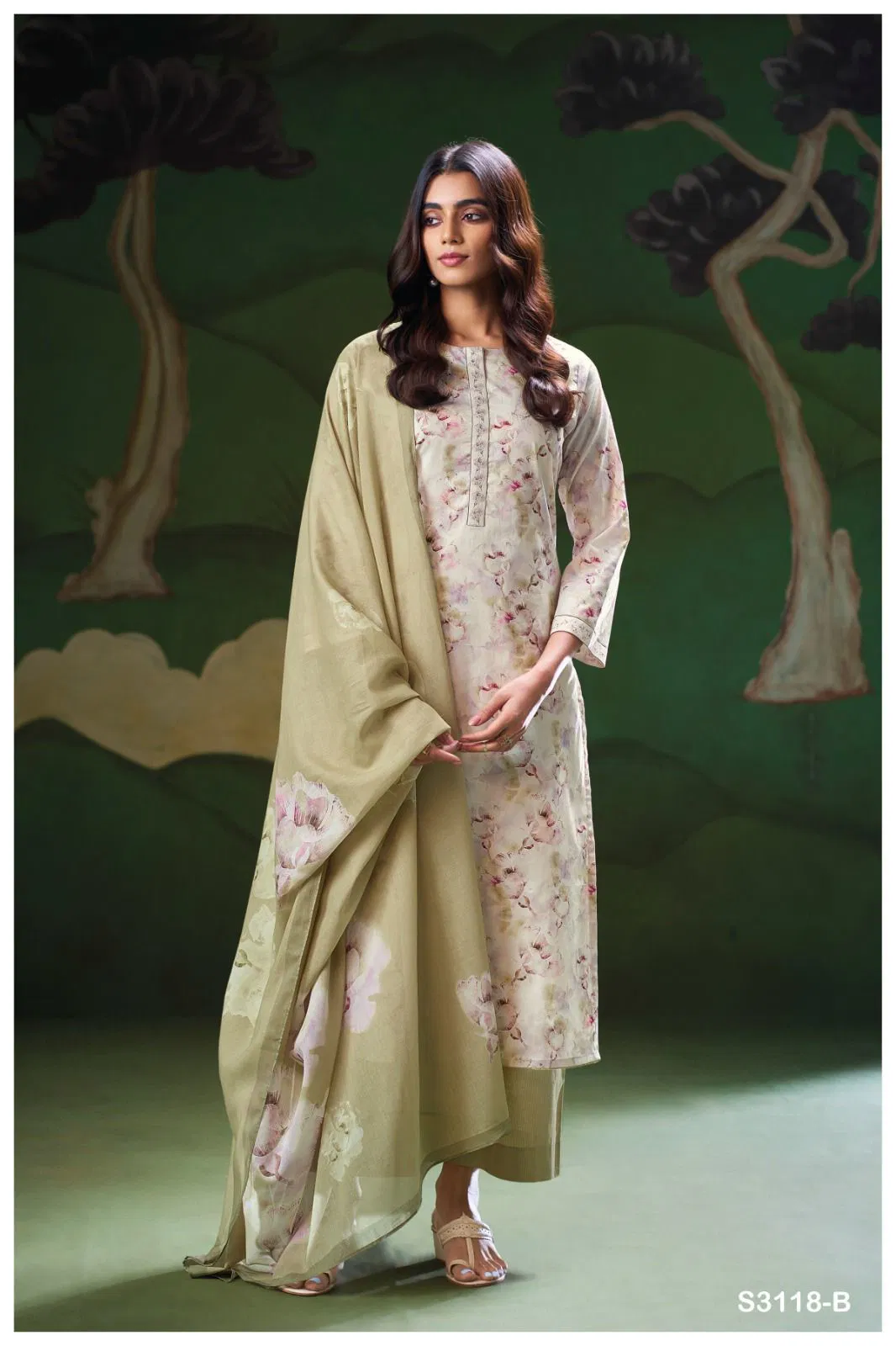 Paavni 3118 By Ganga Cotton Printed Dress Material Surat Exporters In India
