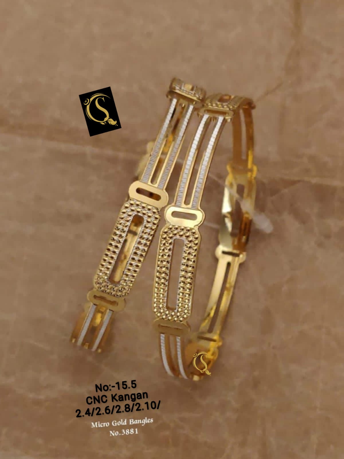 Designer Accessories 2 Micro Gold Bangels Catalog
