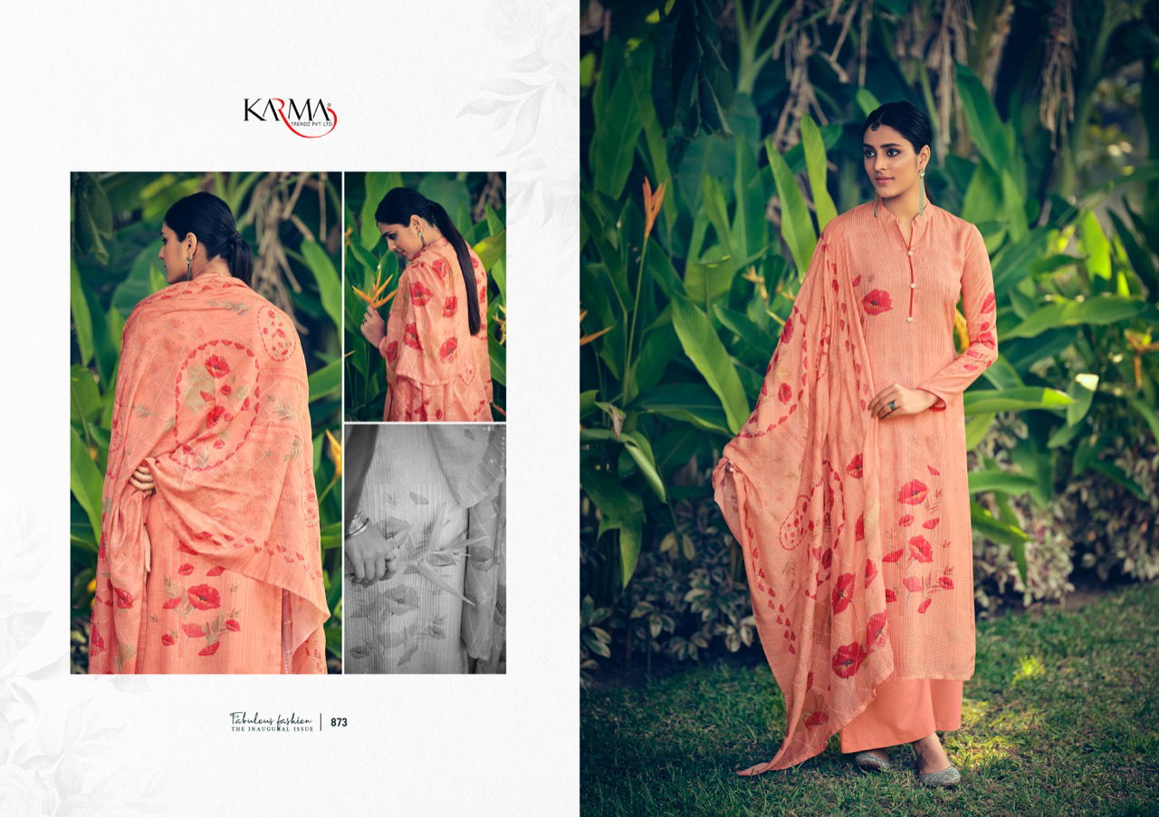 Karma Riwaaz Latest Maslin Embroidery Digital Printed Salwar Kameez Collection 
