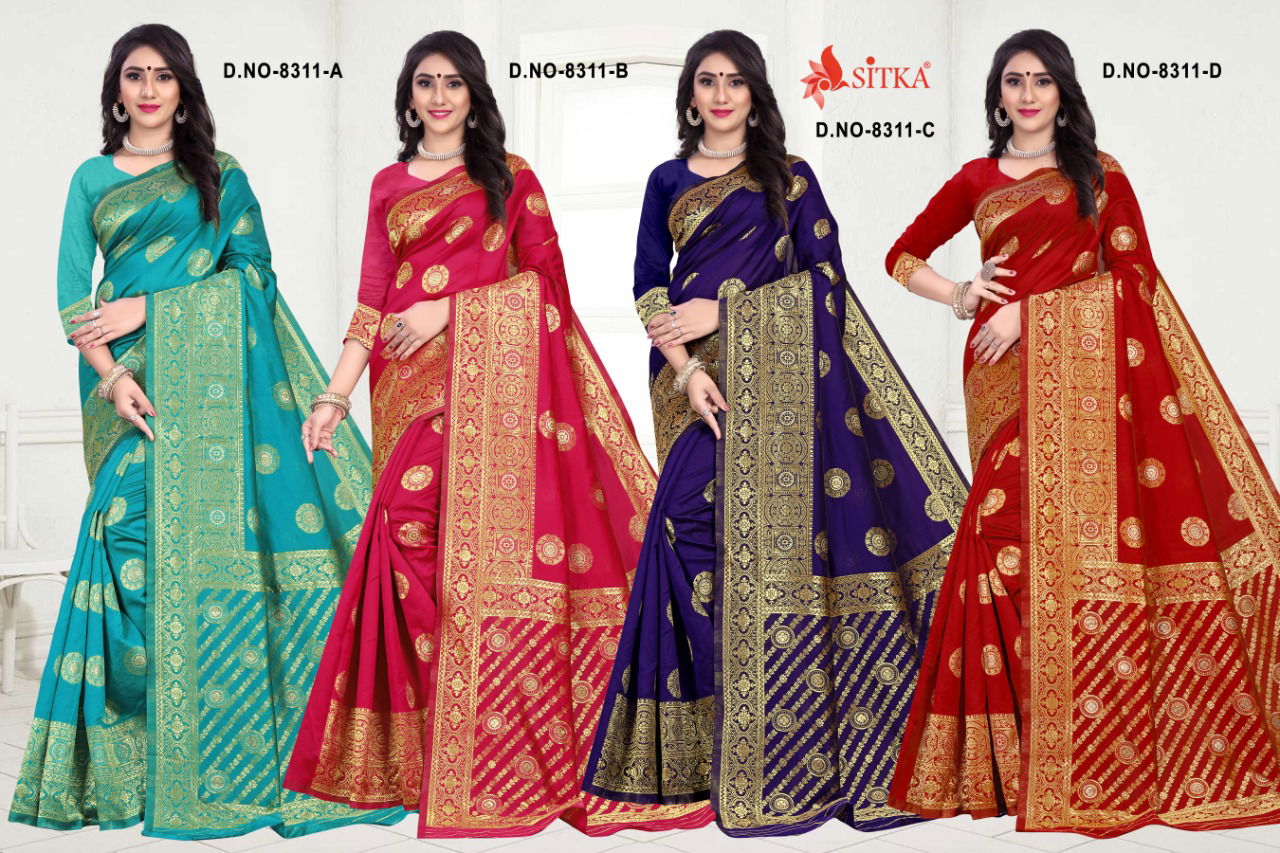 Haytee Lilly 8311 Latest Designer Festival Wear Function Wear  Handloom Cotton Silk Saree Collection