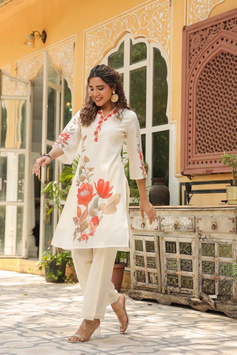 Tanyaa P 414 Cotton Fancy Printed Kurti With Bottom Exporters In India