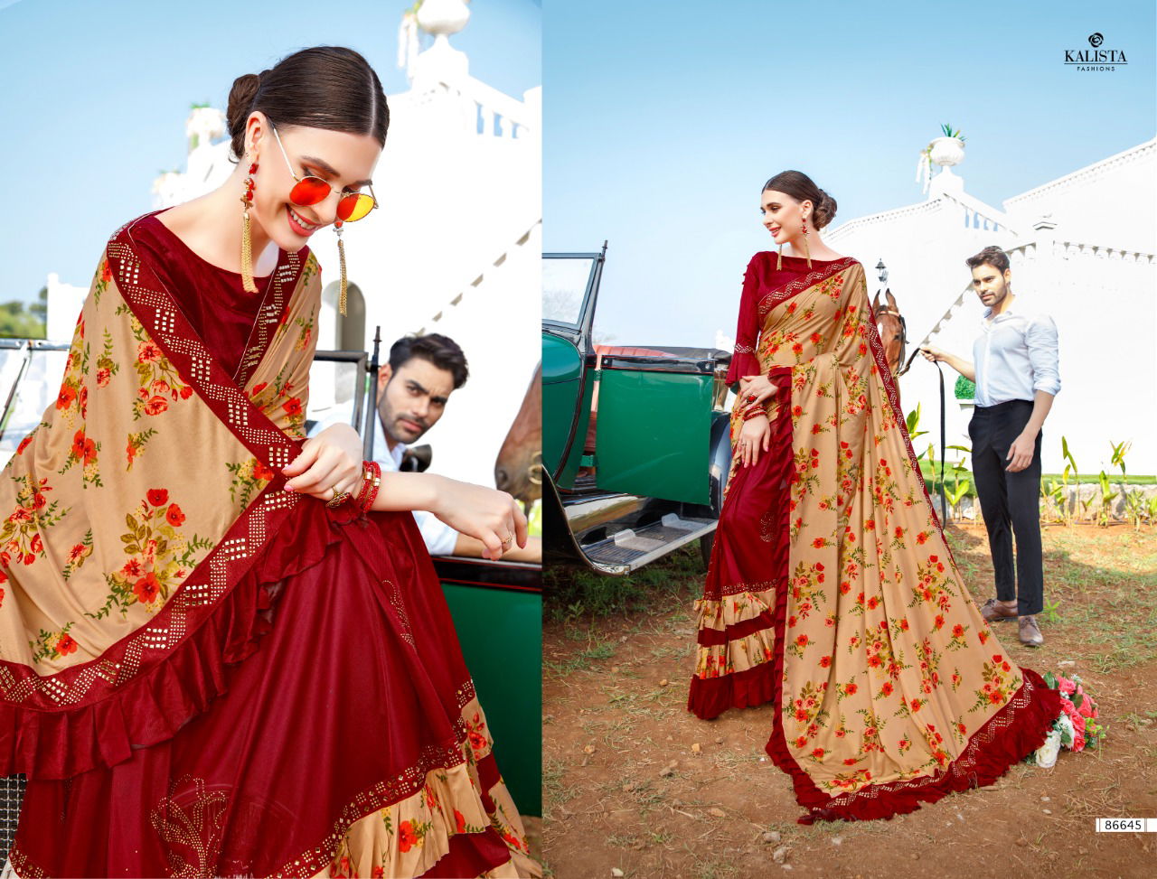 Kalista Khushi Latest Designer Party Wear Wedding Wear Flur Border Vischitra Silk Saree Collection 