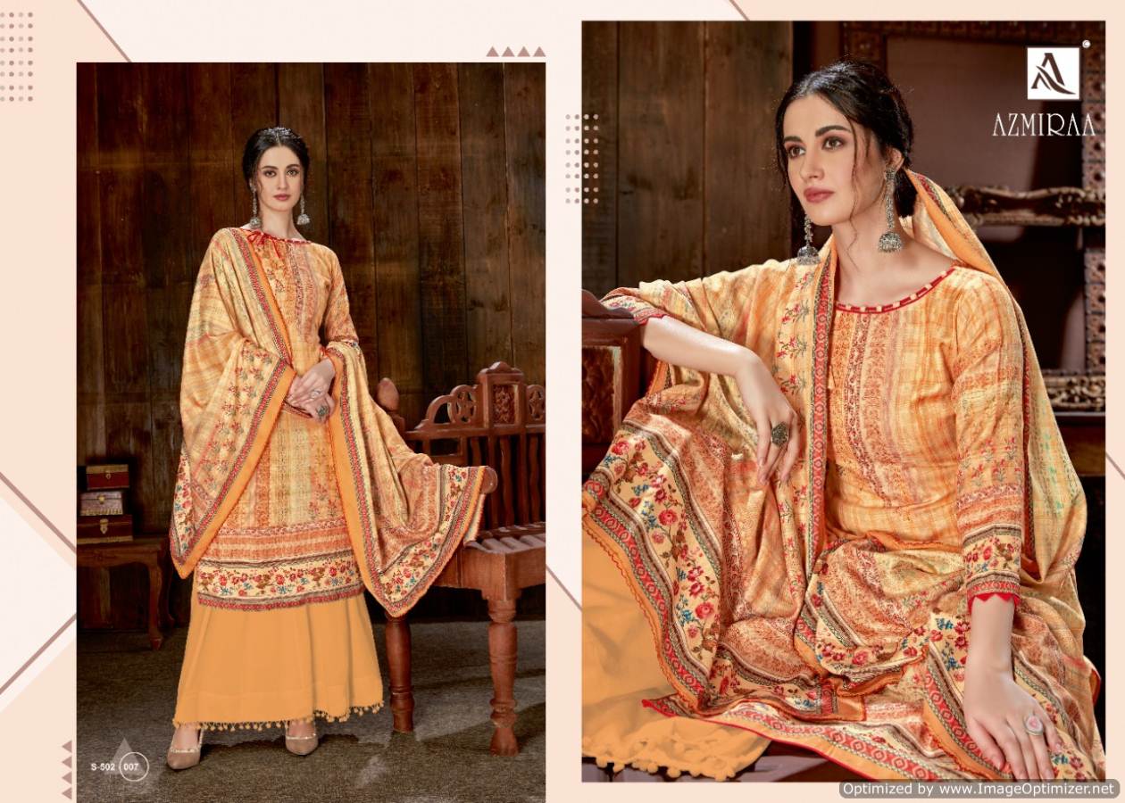 Alok Azmiraa Latest Designer Degital Printed Pure Wool Pashmina Dress Material 