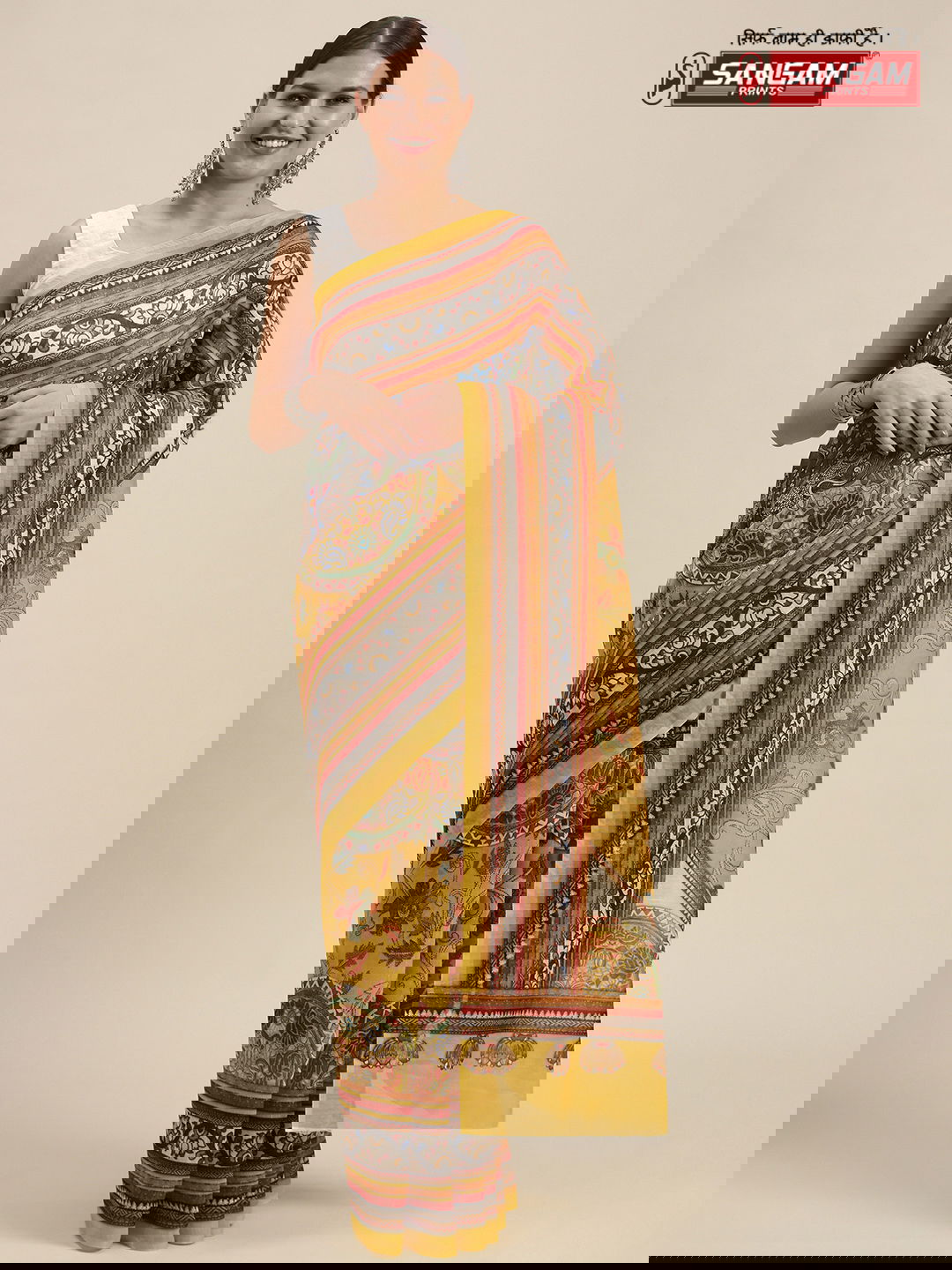 Sangam Saachi New Fancy Wear Digital Printed Cotton Saree Collection