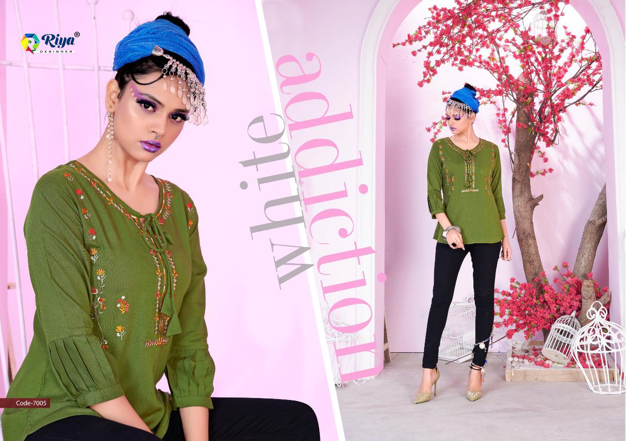Riya Compass 7 Latest Casual Wear Embroidery Work Western Ladies Top Collection