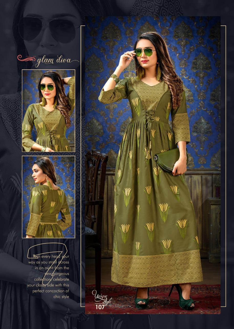 Ft Unique Style Latest Fancy Designer Heavy Rayon Printed Long Anarkali Kurtis Collection
