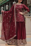KA 1132 Wedding Wear Palazzo Readymade Suits Suppliers In India