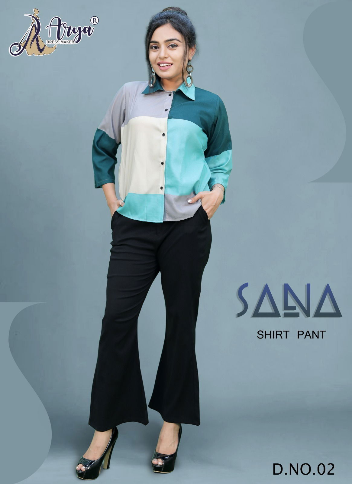 Sana Western Reyon Girl Shirt With Pant Catalog