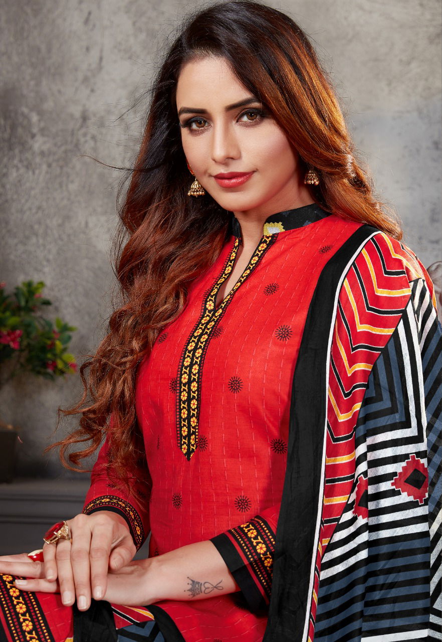SC laadki Vol-8 Latest Fancy Designer Casual Regular Wear Cotton Printed Dress Material Collection