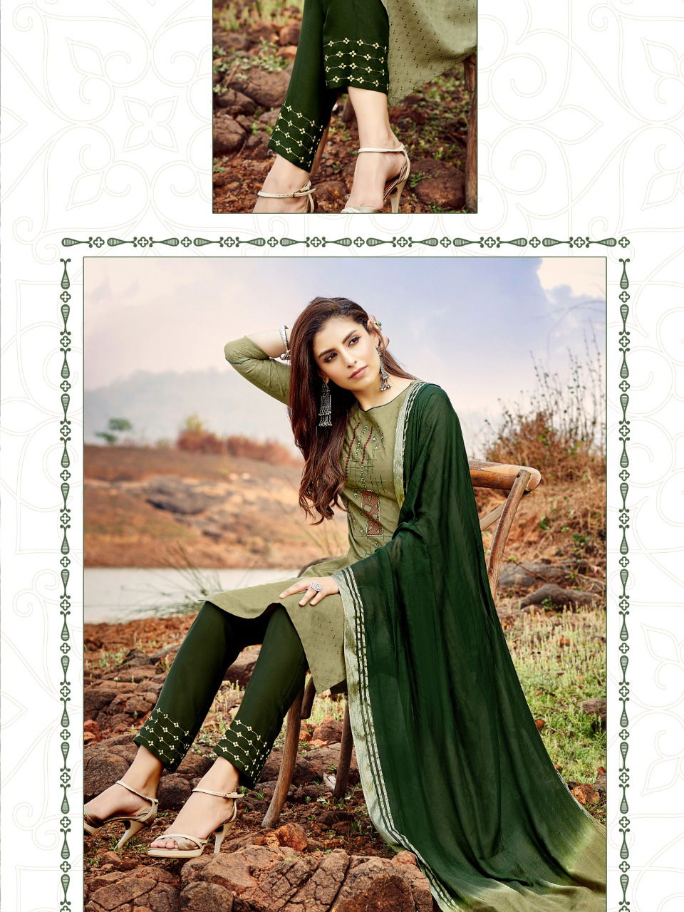 Manas Kaara Latest Casual Wear Rayon Fancy Dolby weaving with Embroidery work Readymade Collection
