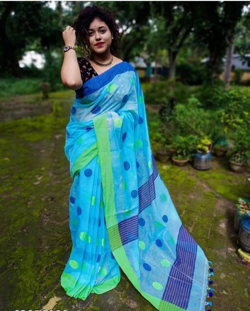 Mg202 Manglay Linen Digital Printed Saree Catalog
