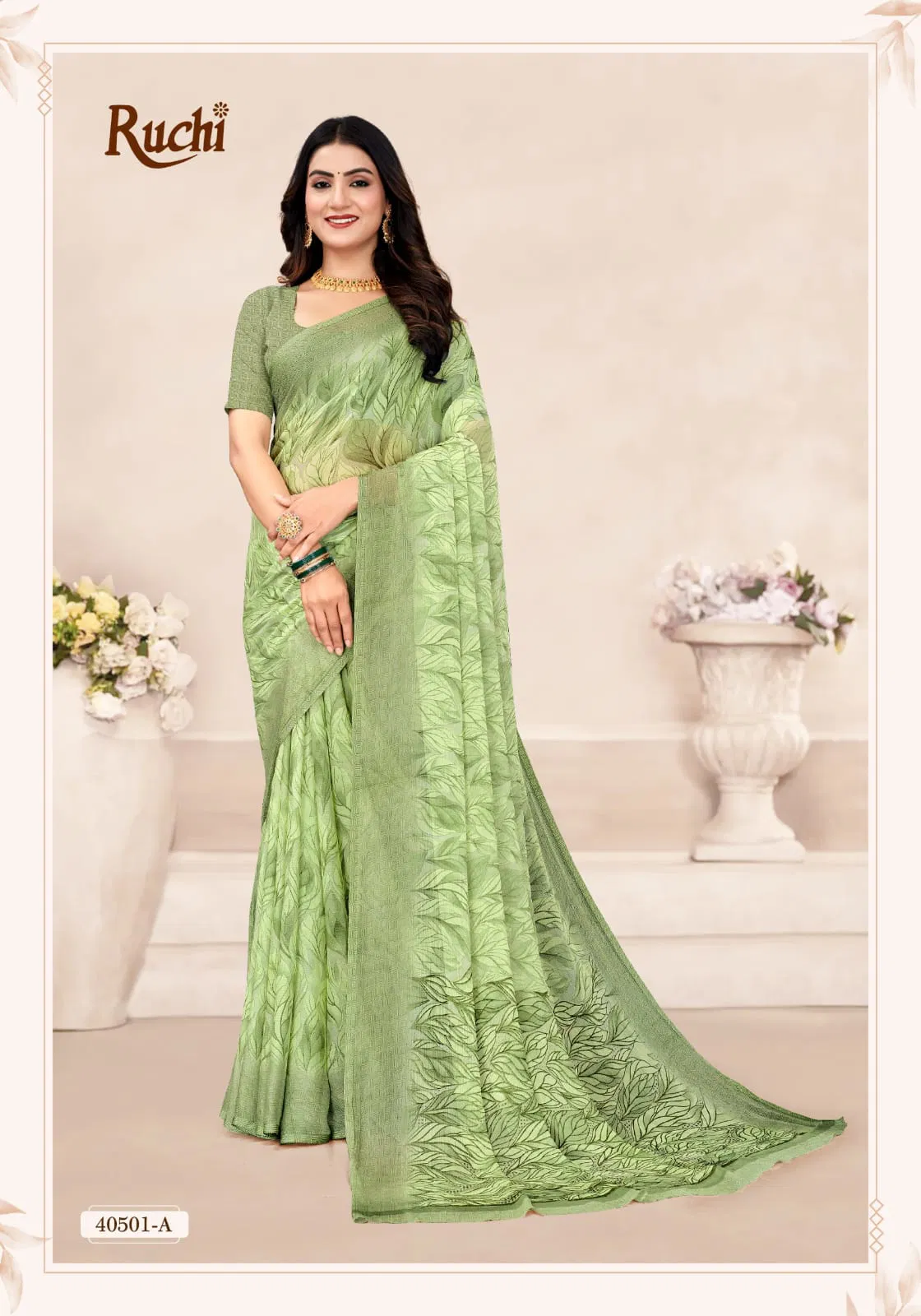 Star Chiffon 196 By Ruchi Printed Chiffon Daily Wear Saree Exporters In India