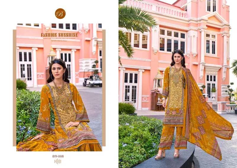 Marhaba By Belliza Crepe Digital Printed Dress Material Orders In India