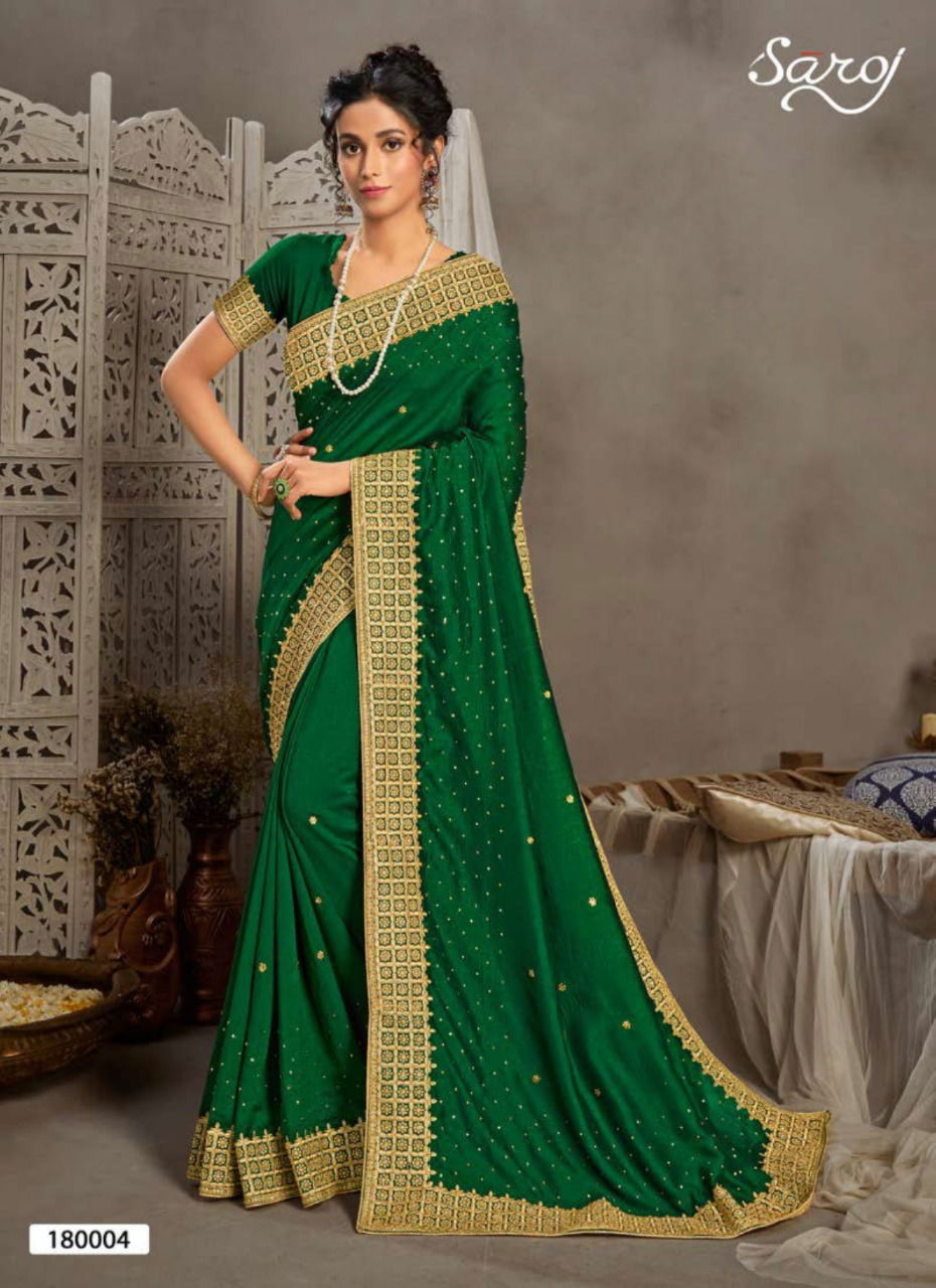 Saroj Kala Nidhi Vichitra Silk Latest Heavy Designer Festive Wear Fancy Silk Sarees Collection
