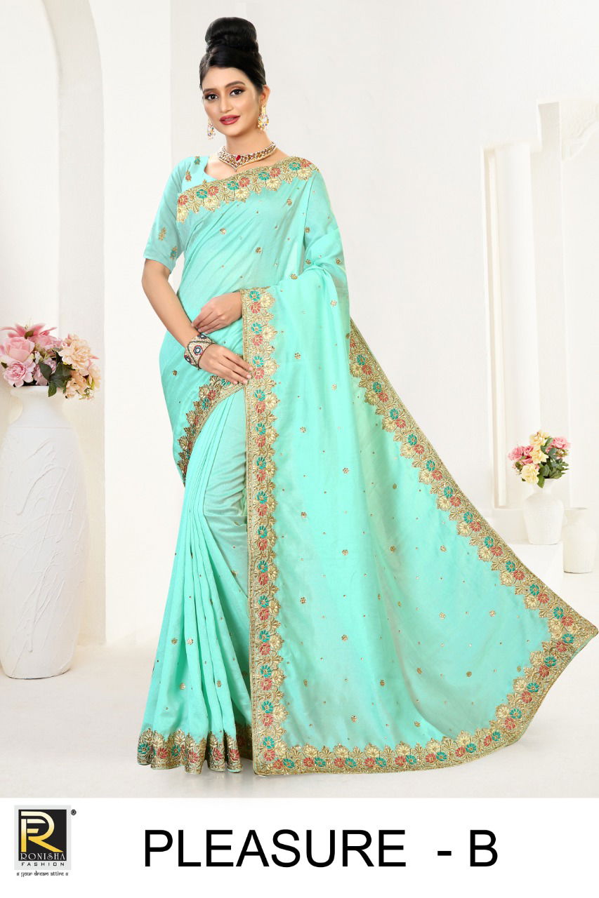 Ronisha Pleasure Festive Wear Art Silk Designer Saree Collection
